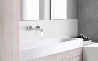 Встраиваемый смеситель для раковины Kludi Balance белый/хром 522469175